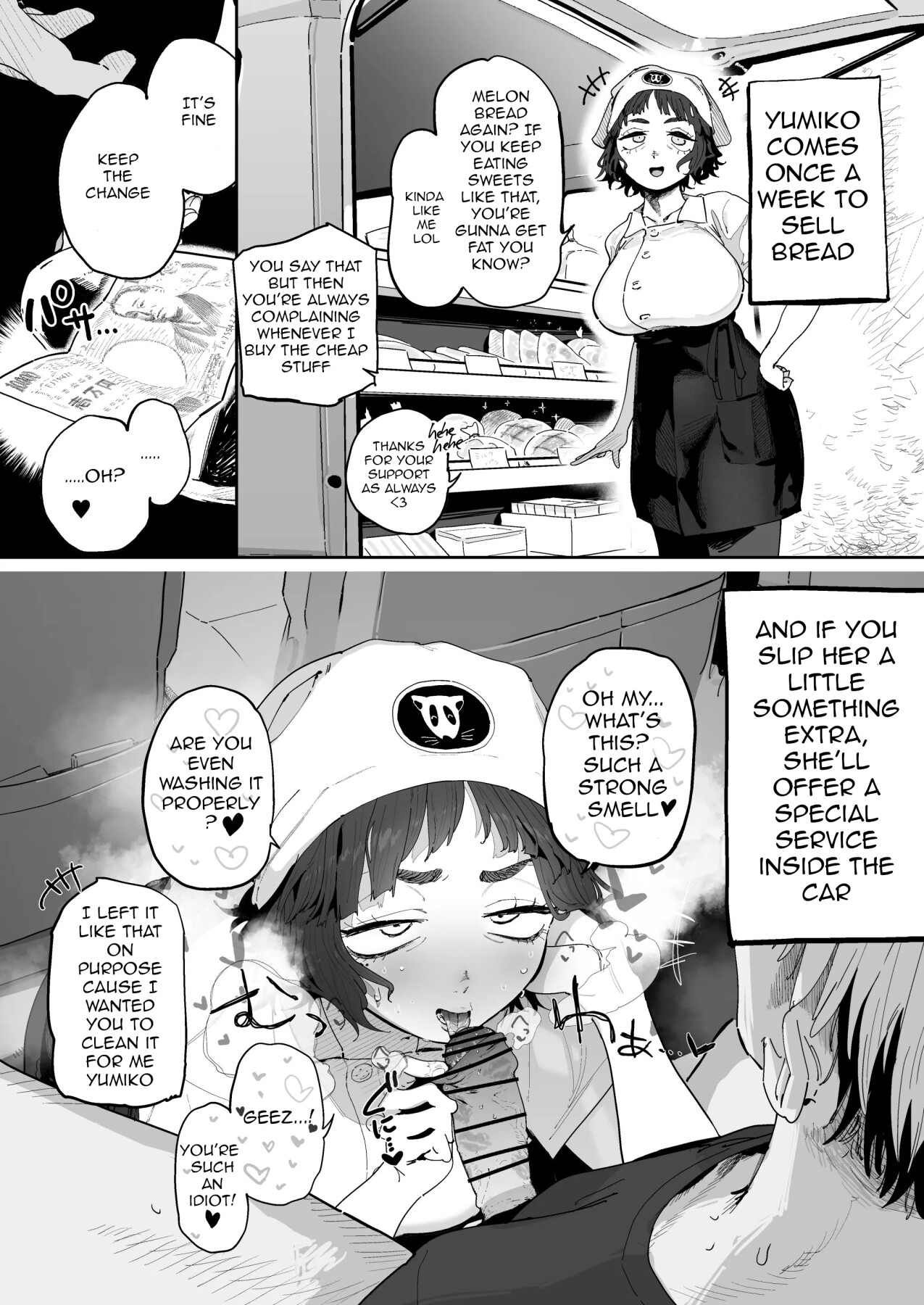 Hentai Manga Comic-The Horny Housewife from the Door to Door Bread Delivery Service-Read-3